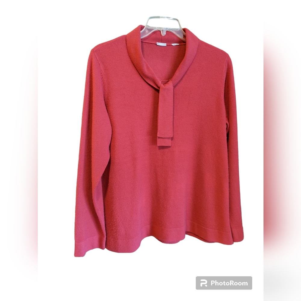 Long Sleeve 1X Cranberry Sweater